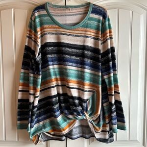 Chic Soul Striped Multicolor Women's Sweater